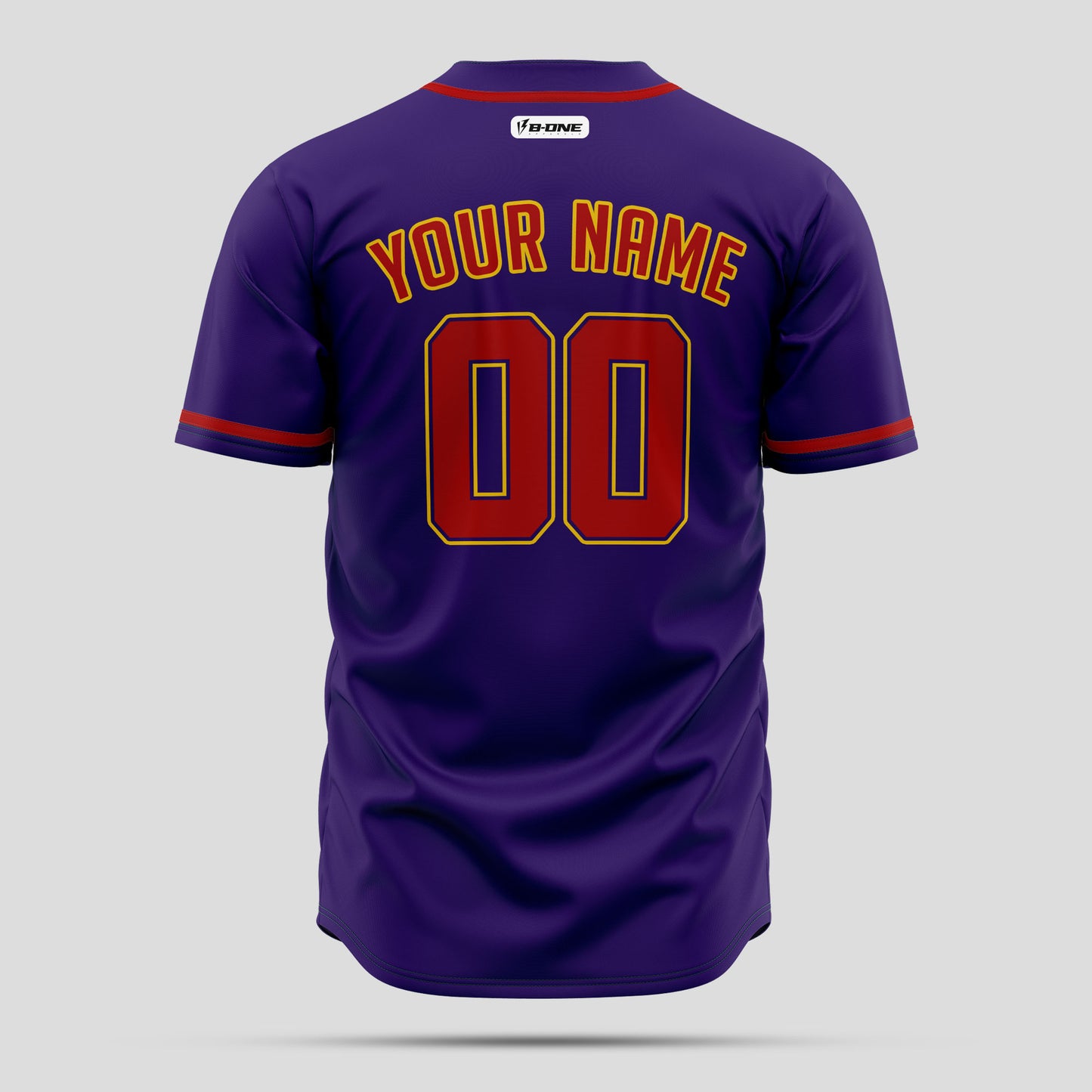 Custom Purple & Orange Unisex Baseball Jersey