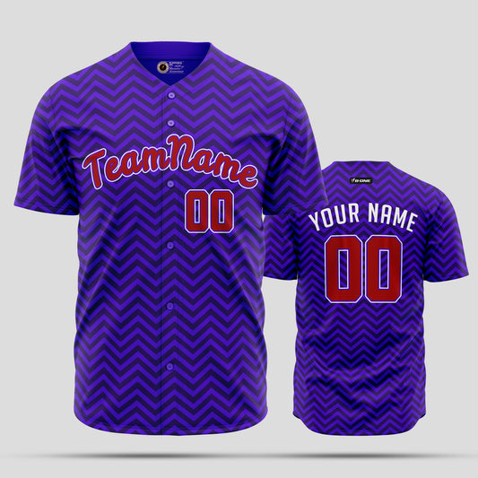 Custom Purple, Orange & White High-Quality Baseball Jersey