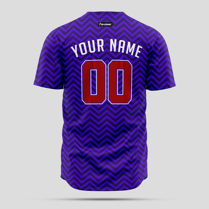 Custom Purple, Orange & White High-Quality Baseball Jersey