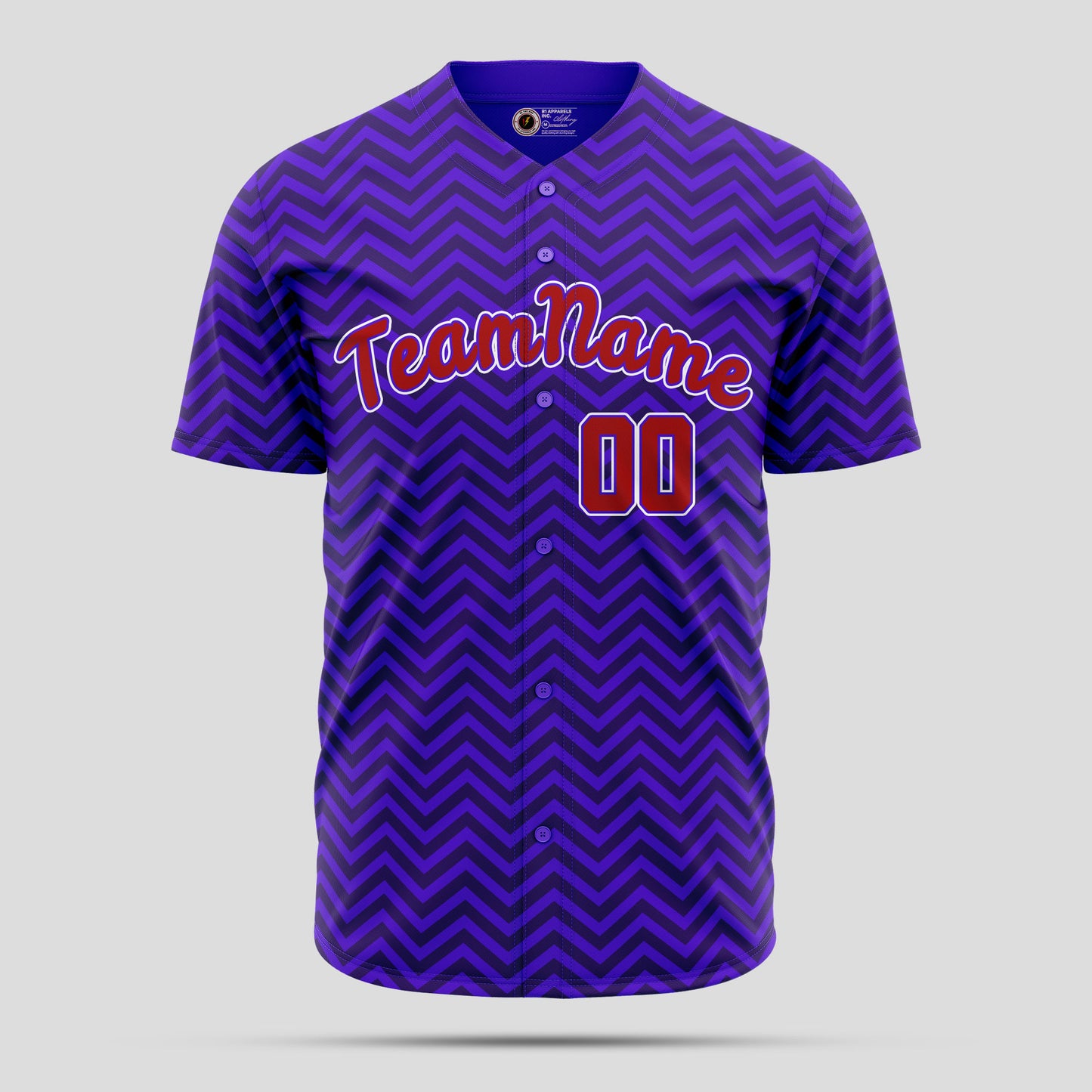 Custom Purple, Orange & White High-Quality Baseball Jersey