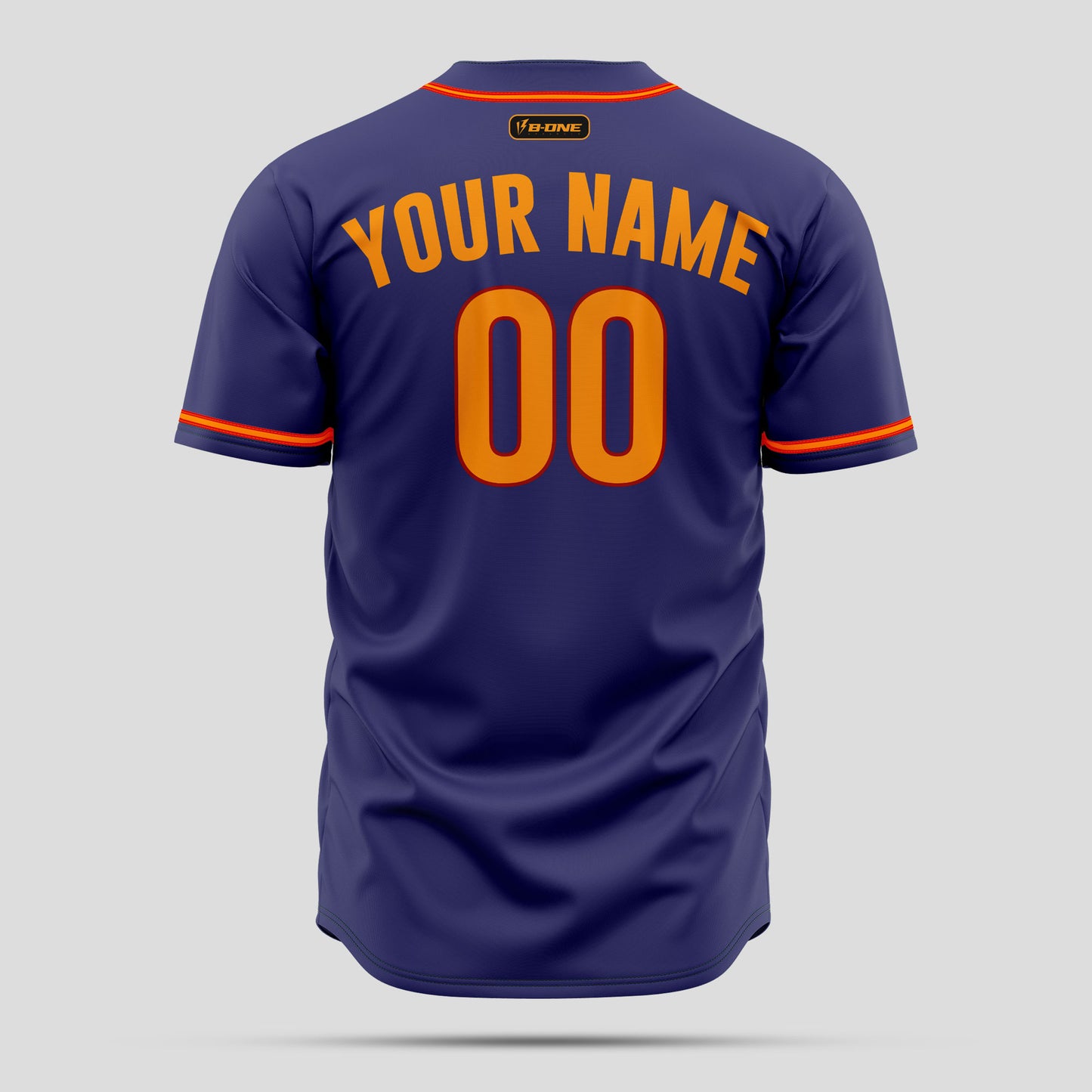 Custom Purple & Orange High-Quality Baseball Jersey