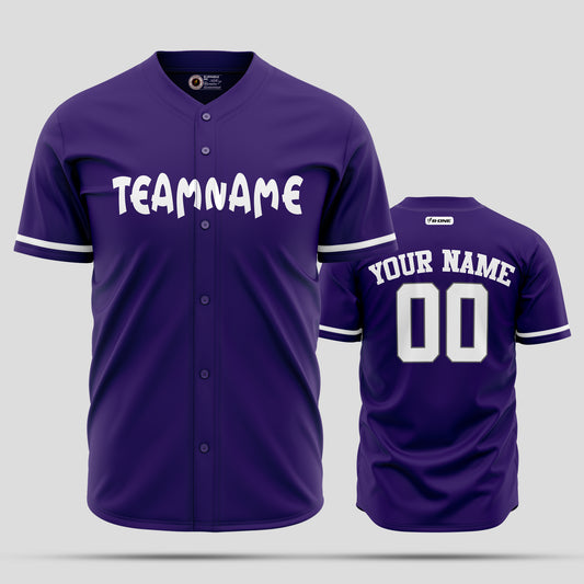 Custom Purple & White Authentic Baseball Jersey