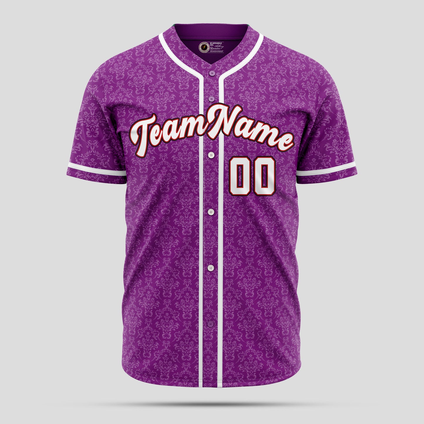 Custom Purple & Yellow Authentic Baseball Jersey