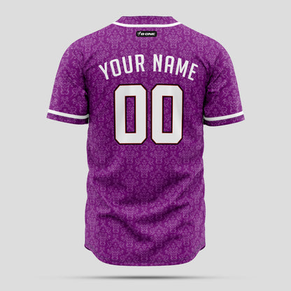 Custom Purple & Yellow Authentic Baseball Jersey