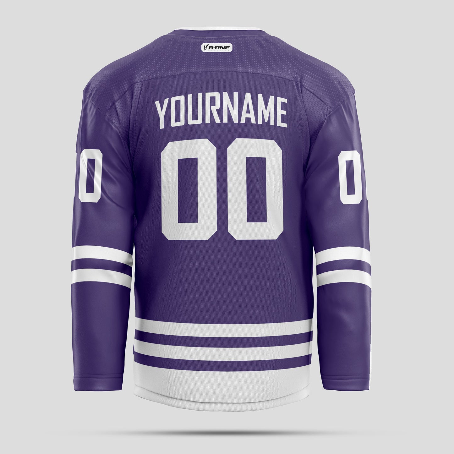 Custom Purple and White Hockey Jersey - Personalized Team Uniform