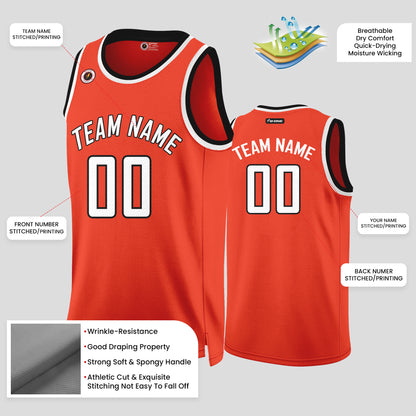 Custom Quality Orange and White Basketball Jerseys – Club Team Uniforms