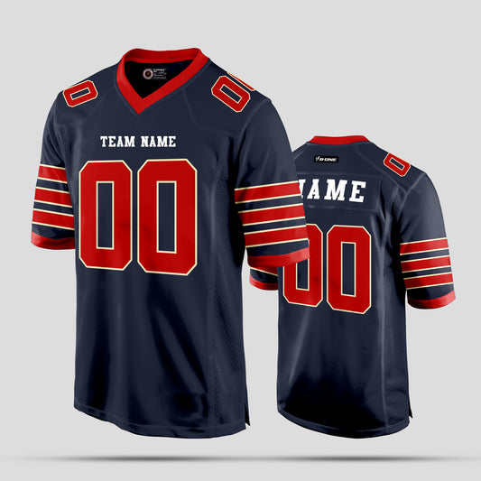 Custom Real Quality Navy Blue and Red Football Jersey – Premium Personalized Sportswear