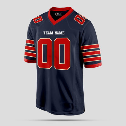 Custom Real Quality Navy Blue and Red Football Jersey – Premium Personalized Sportswear