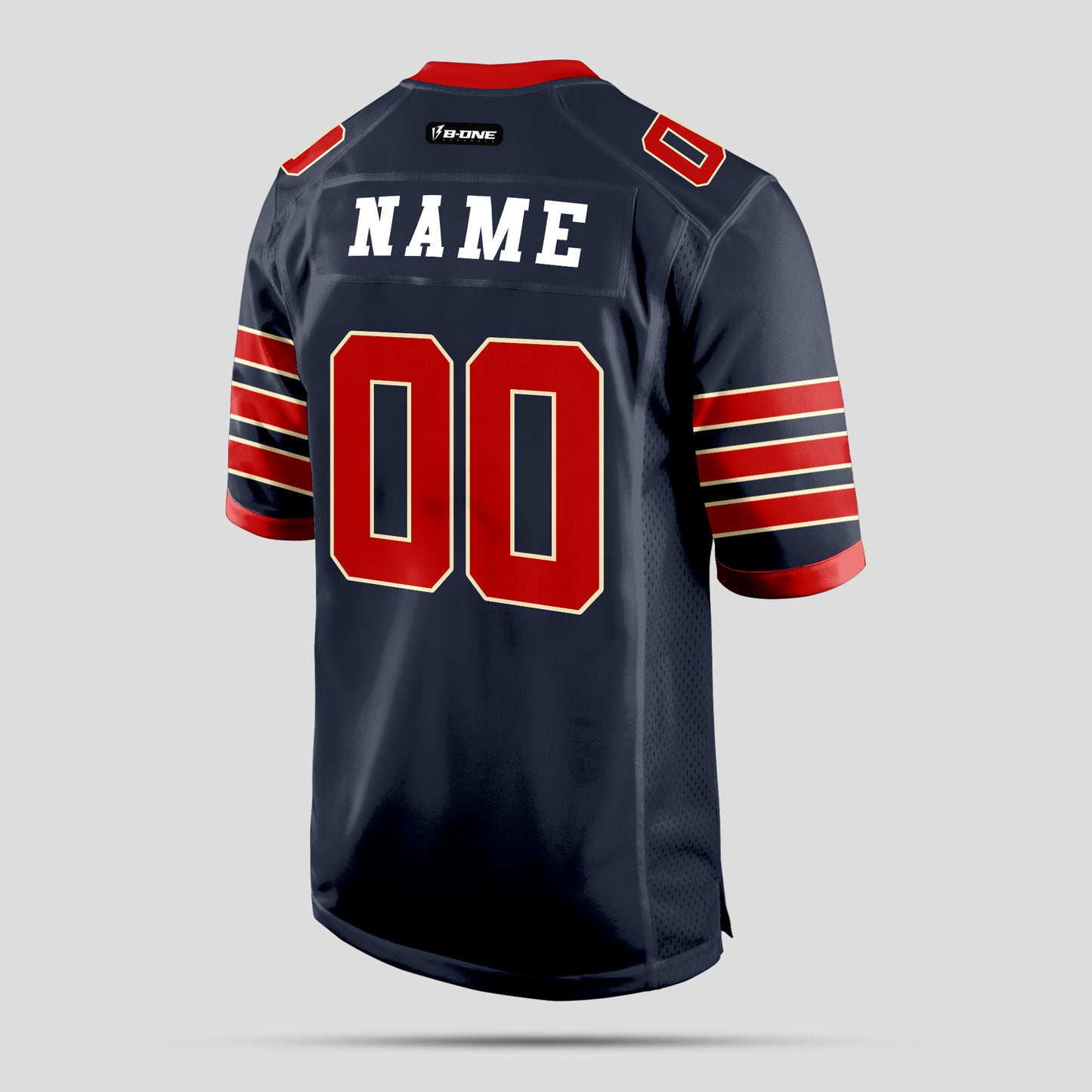 Custom Real Quality Navy Blue and Red Football Jersey – Premium Personalized Sportswear