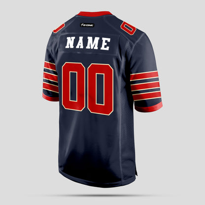 Custom Real Quality Navy Blue and Red Football Jersey – Premium Personalized Sportswear