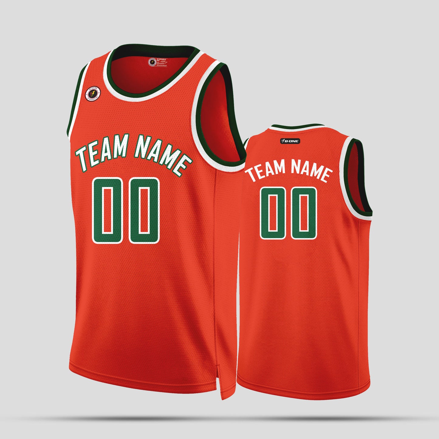 Custom Real Quality Orange and Green Basketball Jerseys – Team Uniforms