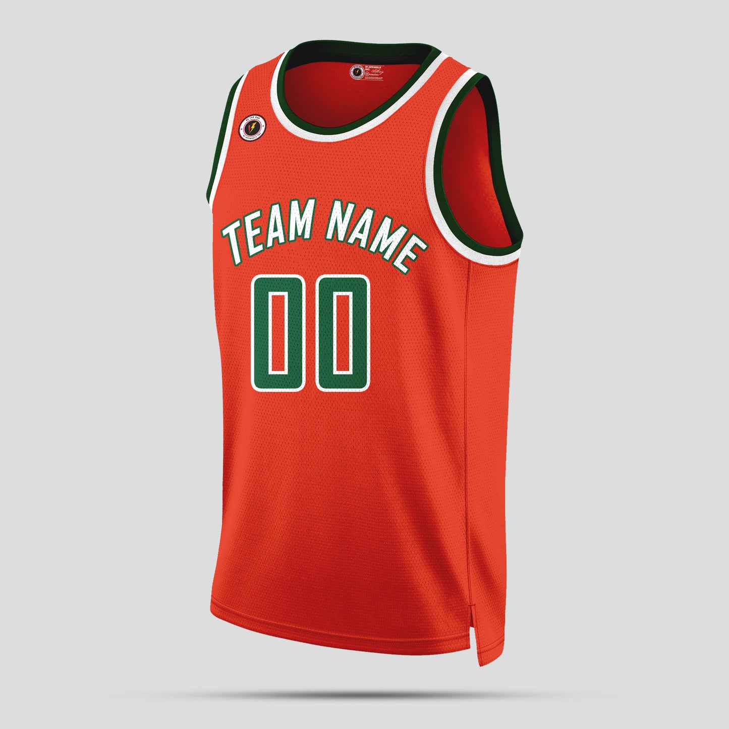 Custom Real Quality Orange and Green Basketball Jerseys – Team Uniforms