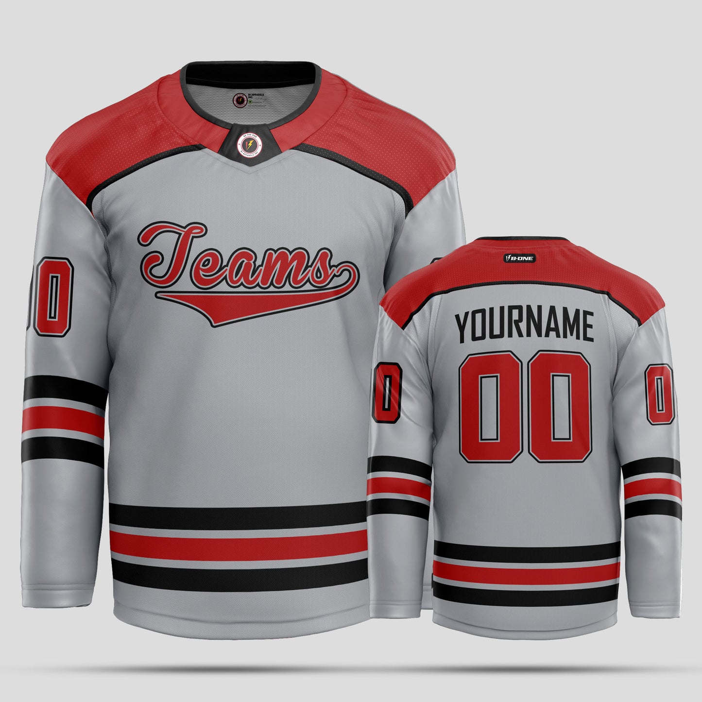 Custom Red and Black Ice Hockey Jersey - Premium Quality & Personalized