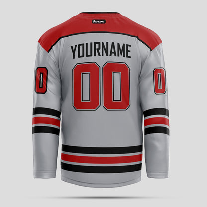 Custom Red and Black Ice Hockey Jersey - Premium Quality & Personalized