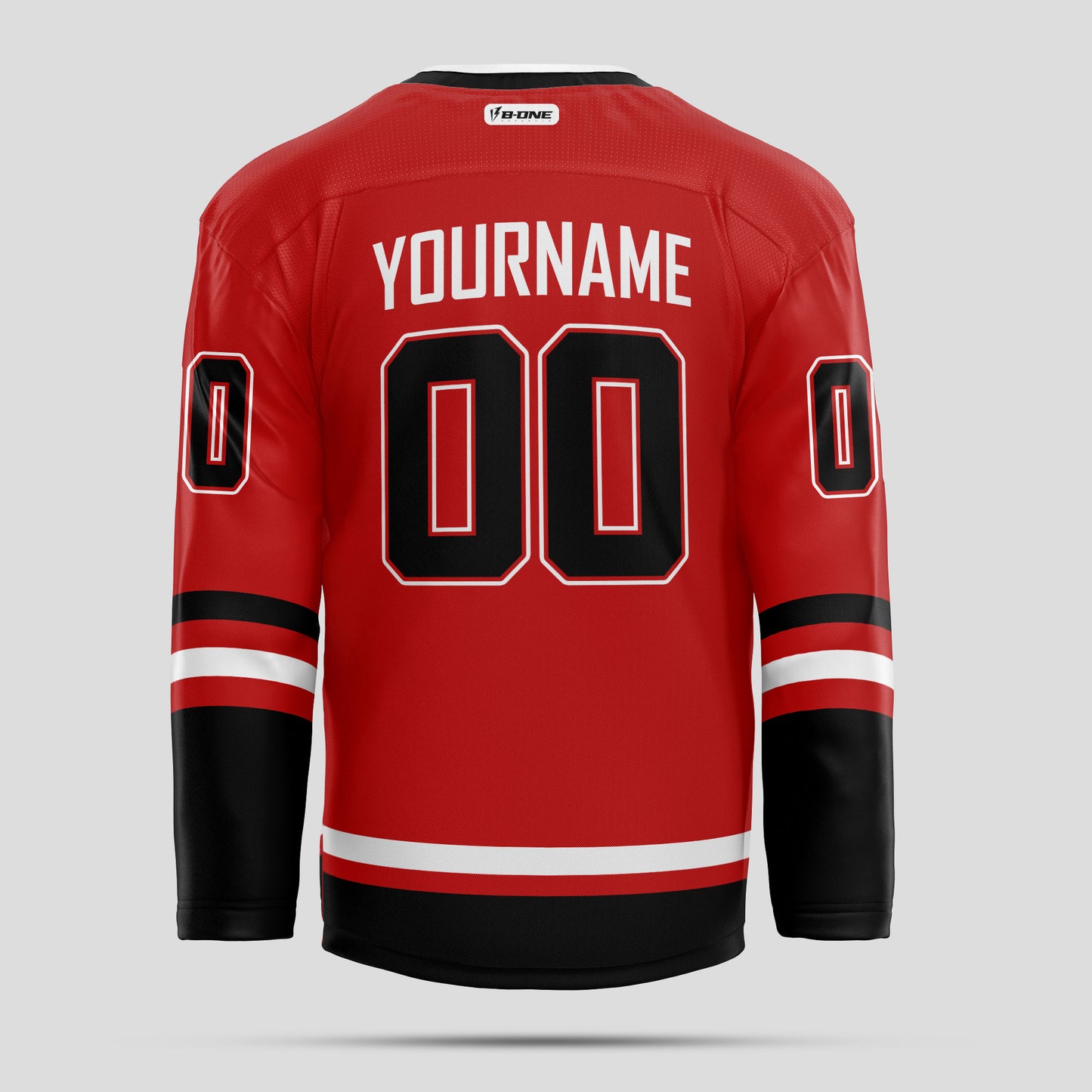 Custom Red, Black, and White Premium Quality Hockey Jersey – Superior Design & Comfort