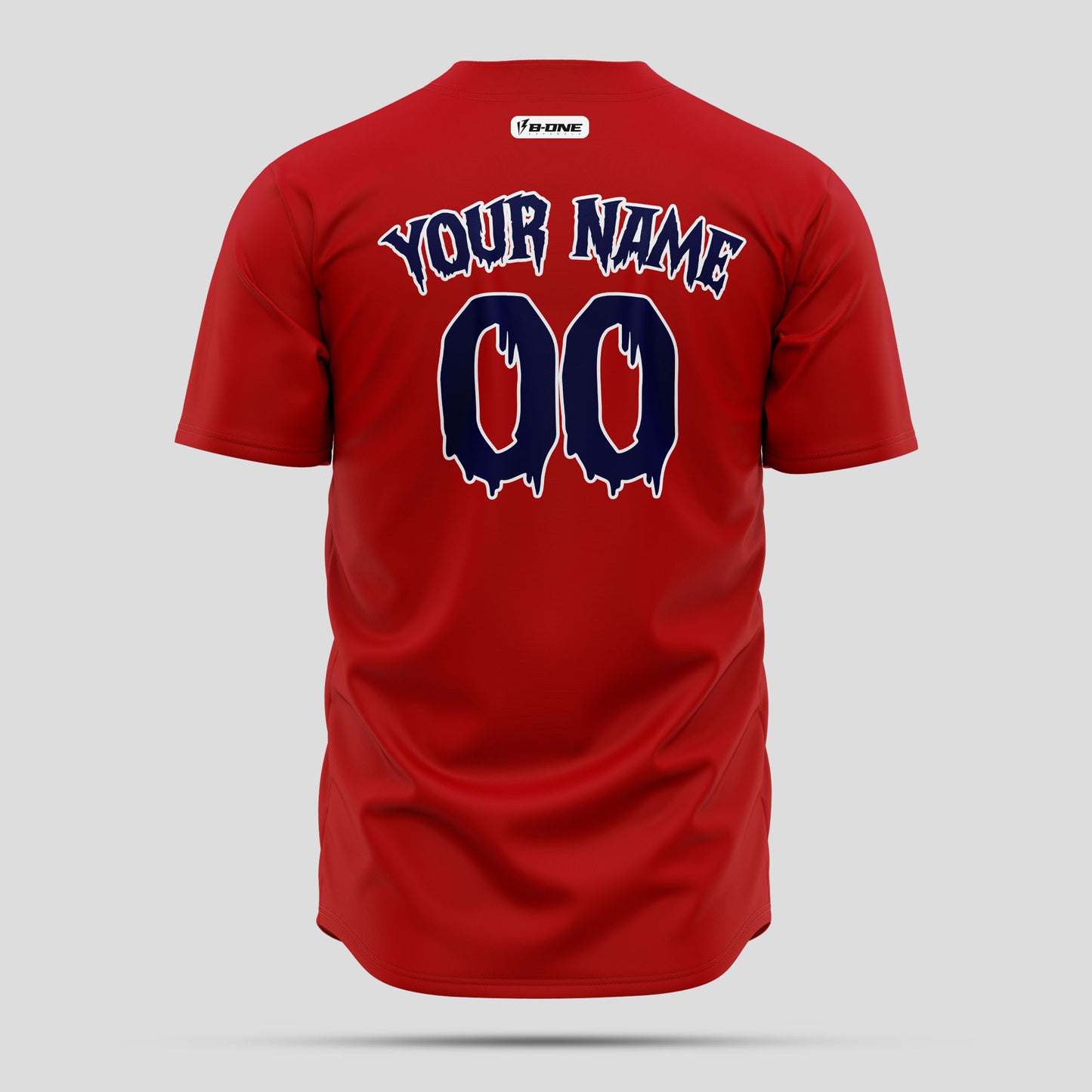 Premium Custom Red & Navy Blue Baseball Jersey