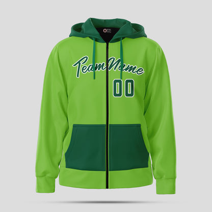 Custom Stitched Neon Green Pullover Hoodie Sweatshirt