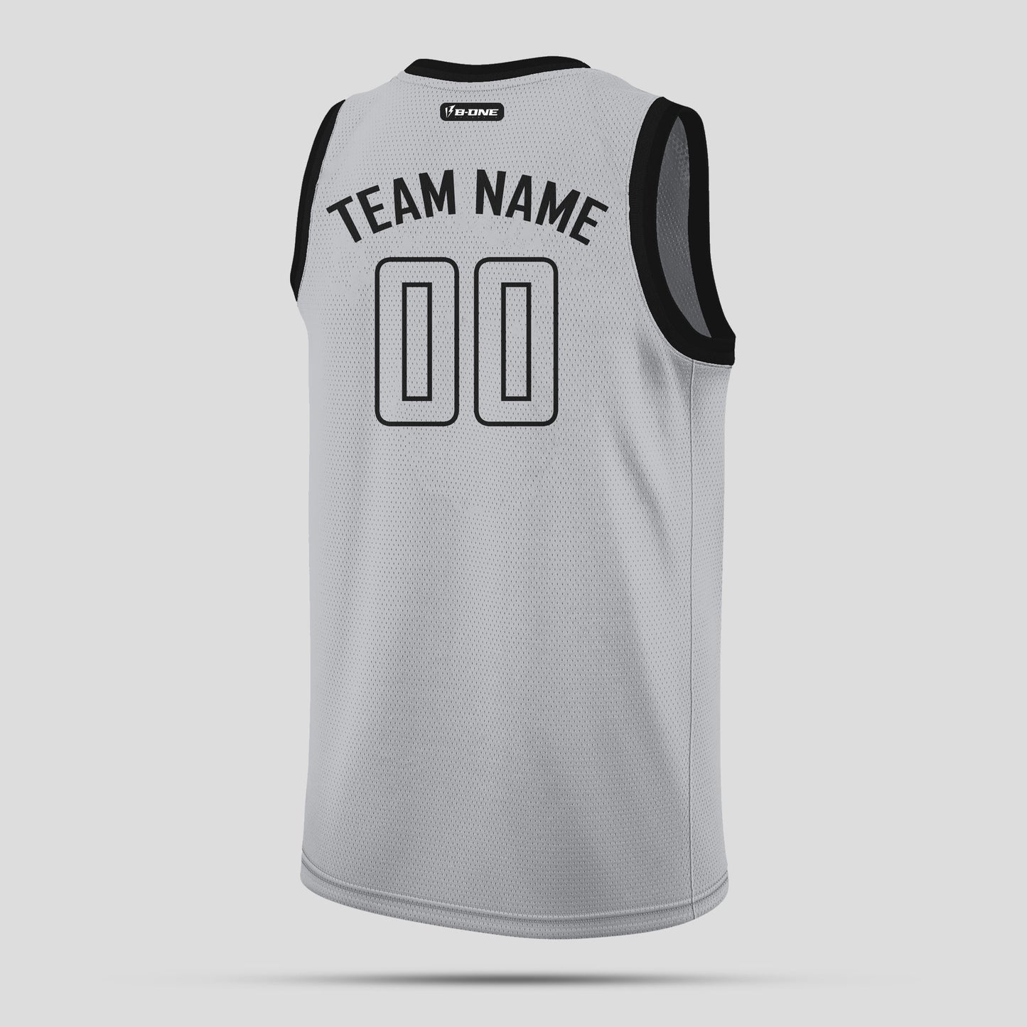 Custom Street Fashion Team Name Gray and Black Rib Knit Basketball Jersey