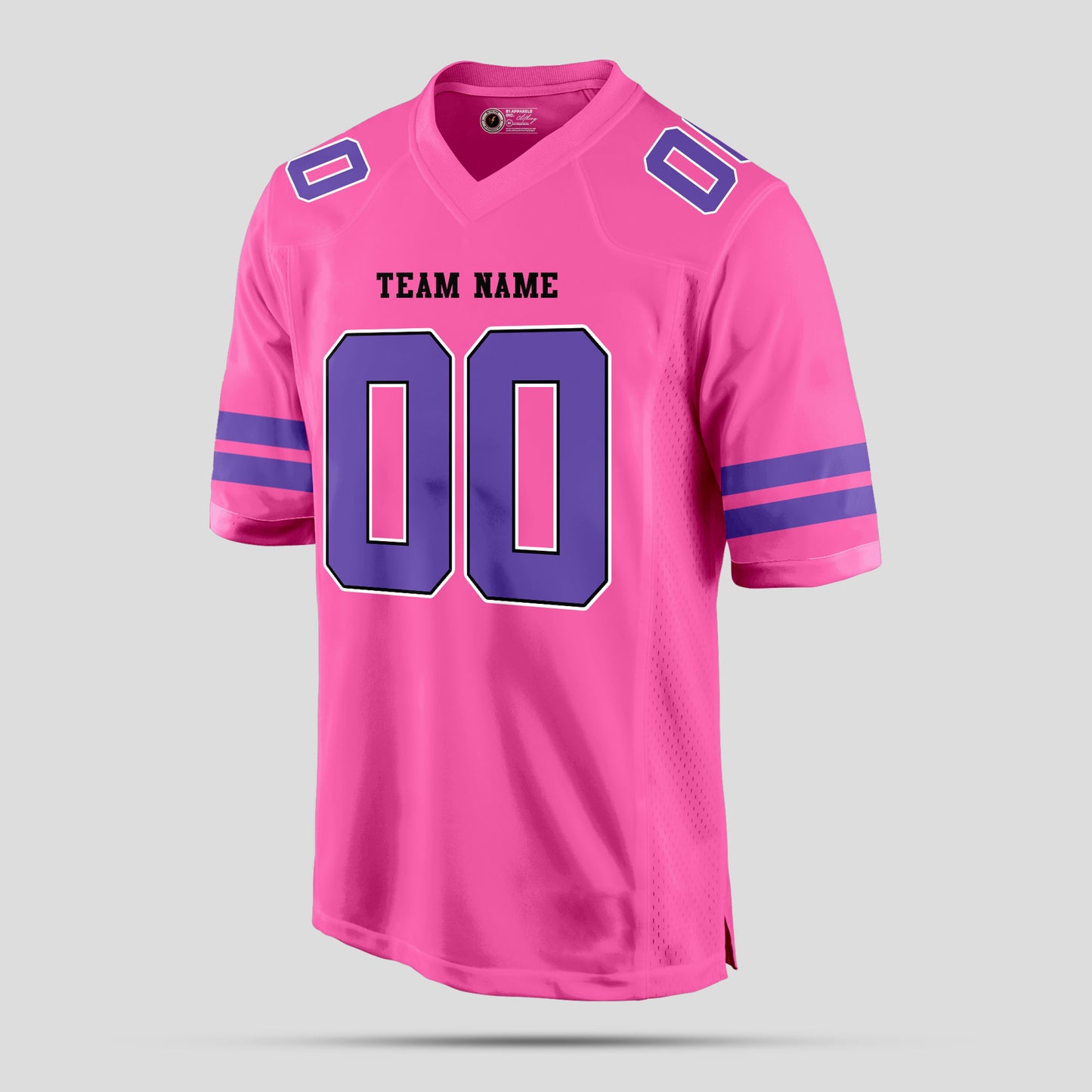 Custom Street-Quality Light Pink and Purple Football Jersey – Personalize for Style and Performance