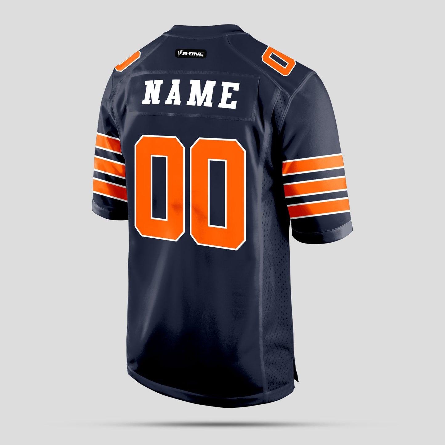 Custom Street Quality Navy Blue and Orange Football Jersey – Premium Personalized Sportswear