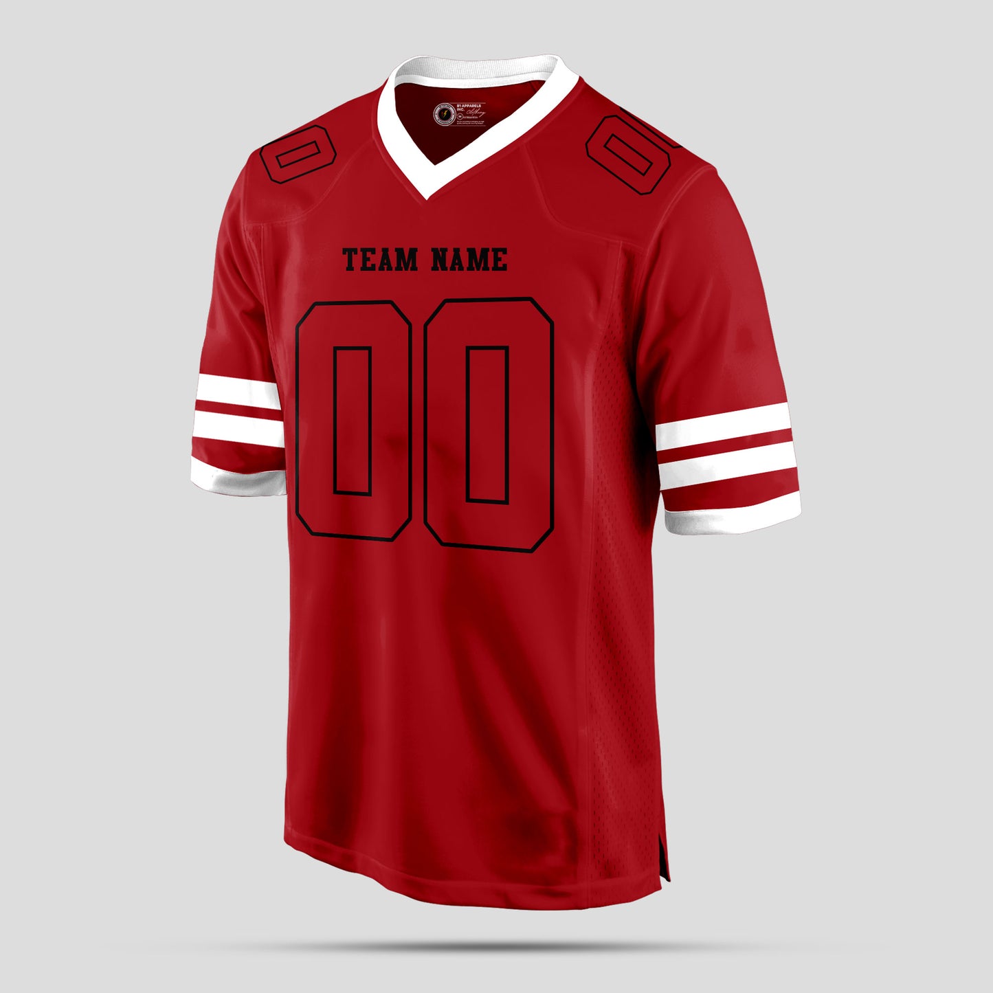 Custom Street Quality Red, Black, and White Football Jersey – Personalized for Premium Style and Performance