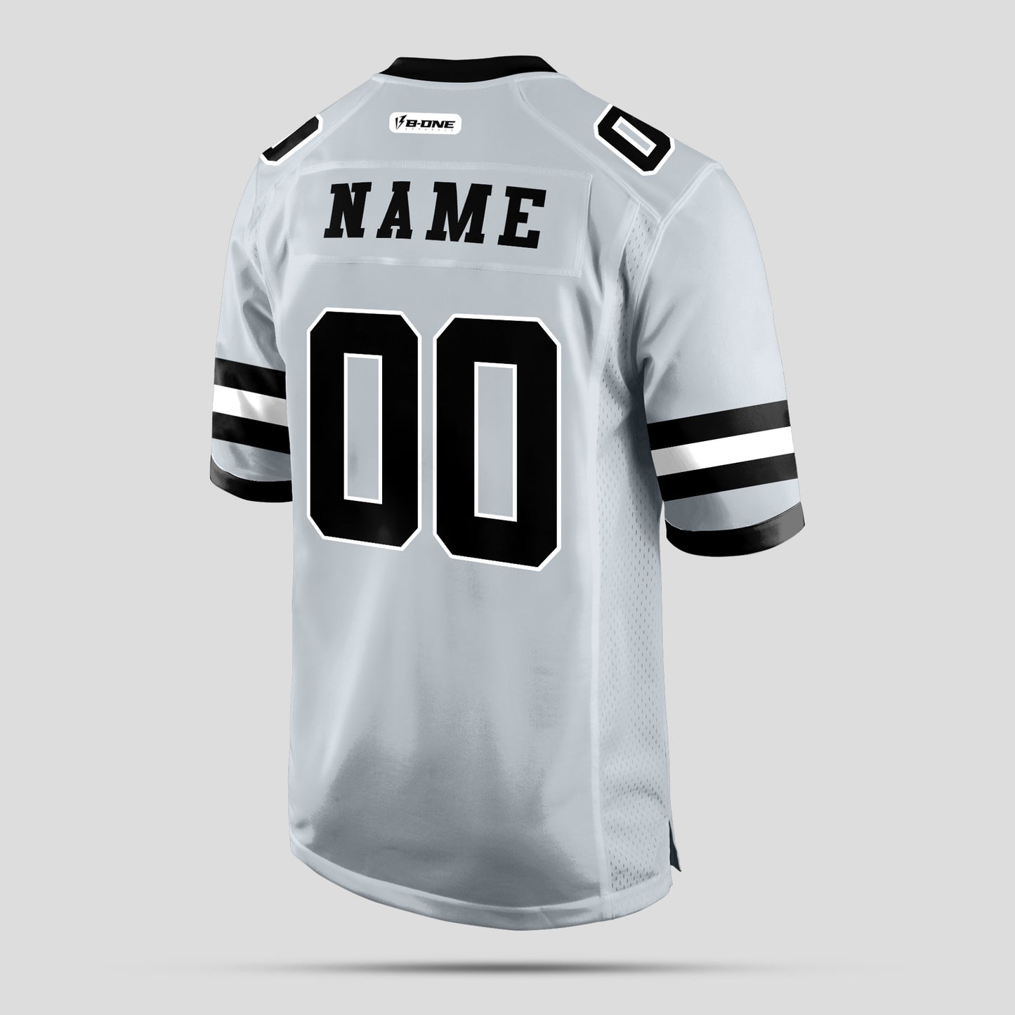 Custom Street Quality Silver and Black Authentic Football Jersey – Premium Personalized Sportswear