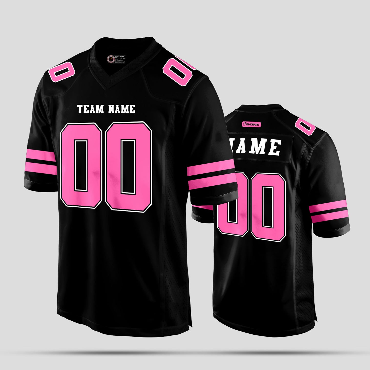 Custom Streetwear Black and Pink High-Quality Football Jersey – Trendy Performance Gear