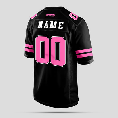 Custom Streetwear Black and Pink High-Quality Football Jersey – Trendy Performance Gear