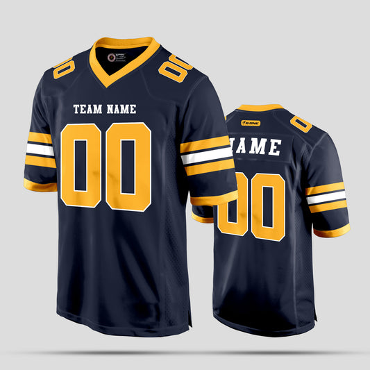 Custom Streetwear Black, Yellow, and White Football Jersey – High-Quality Urban Sports Style