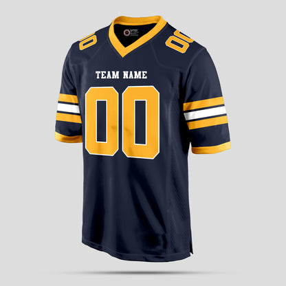 Custom Streetwear Black, Yellow, and White Football Jersey – High-Quality Urban Sports Style