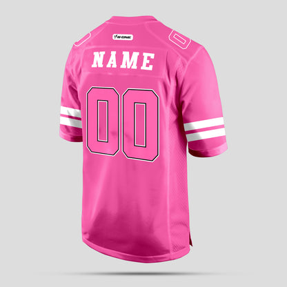 Custom Street-Wear Quality Light Pink and White Football Jersey – Personalized for Style and Performance