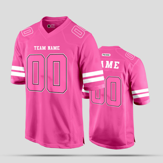 Custom Street-Wear Quality Light Pink and White Football Jersey – Personalized for Style and Performance