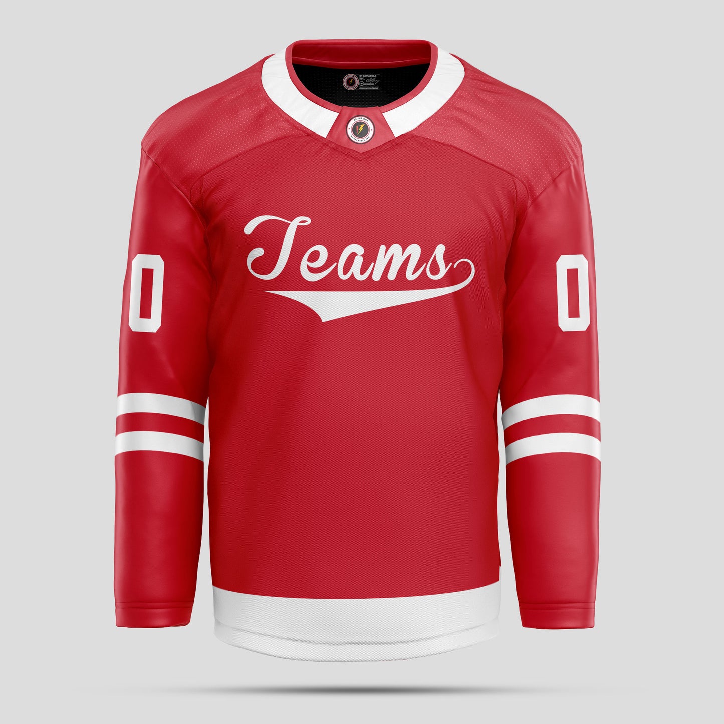 Custom Streetwear Red and White Ice Hockey Jersey – Trendy & Personalized