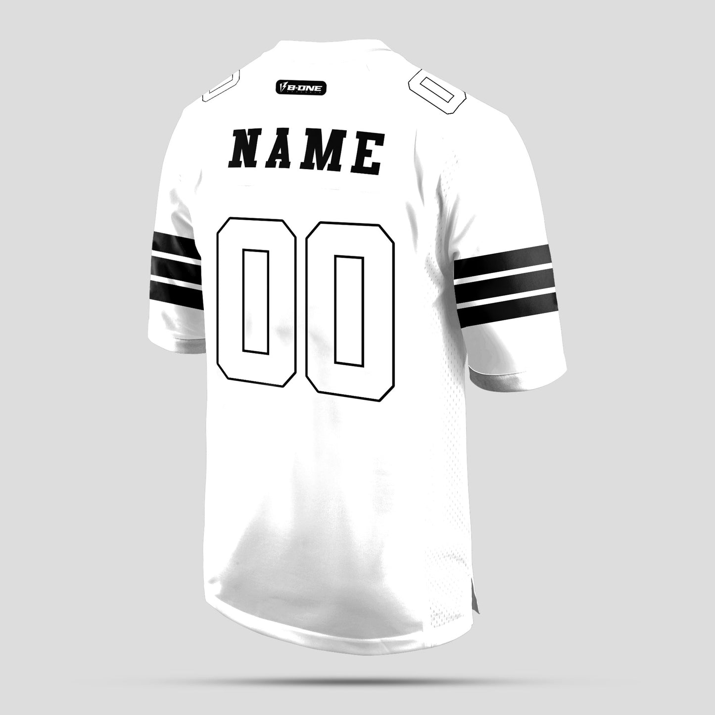 Custom Street Wear White and Black Football Jersey – Trendy Personalized Sportswear