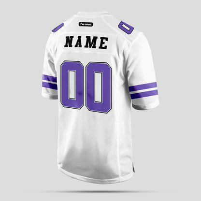 Custom Street Wear White and Purple Football Jersey – Stylish & Durable