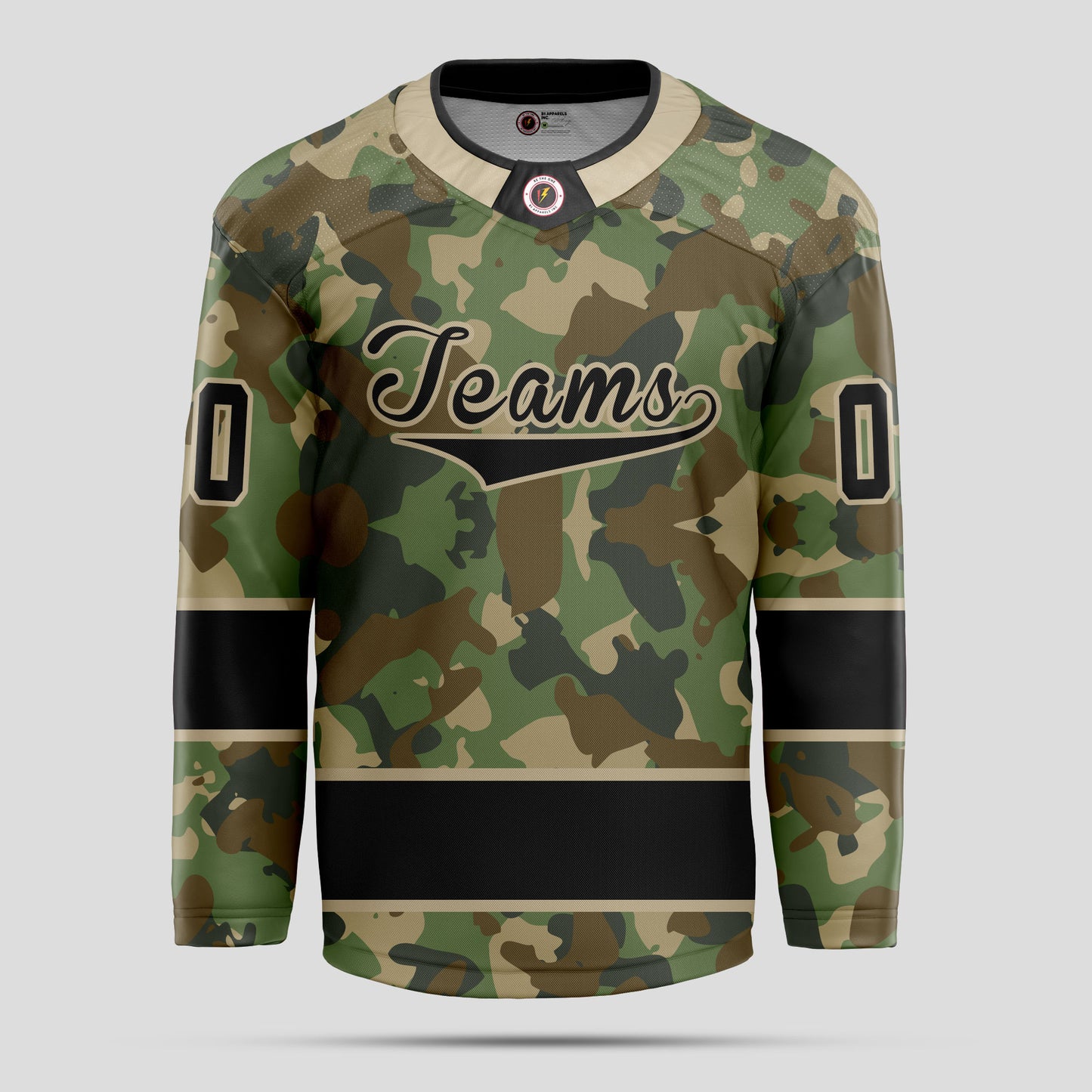 Custom Team Club Black Camo Hockey Jersey - Personalized & Elite