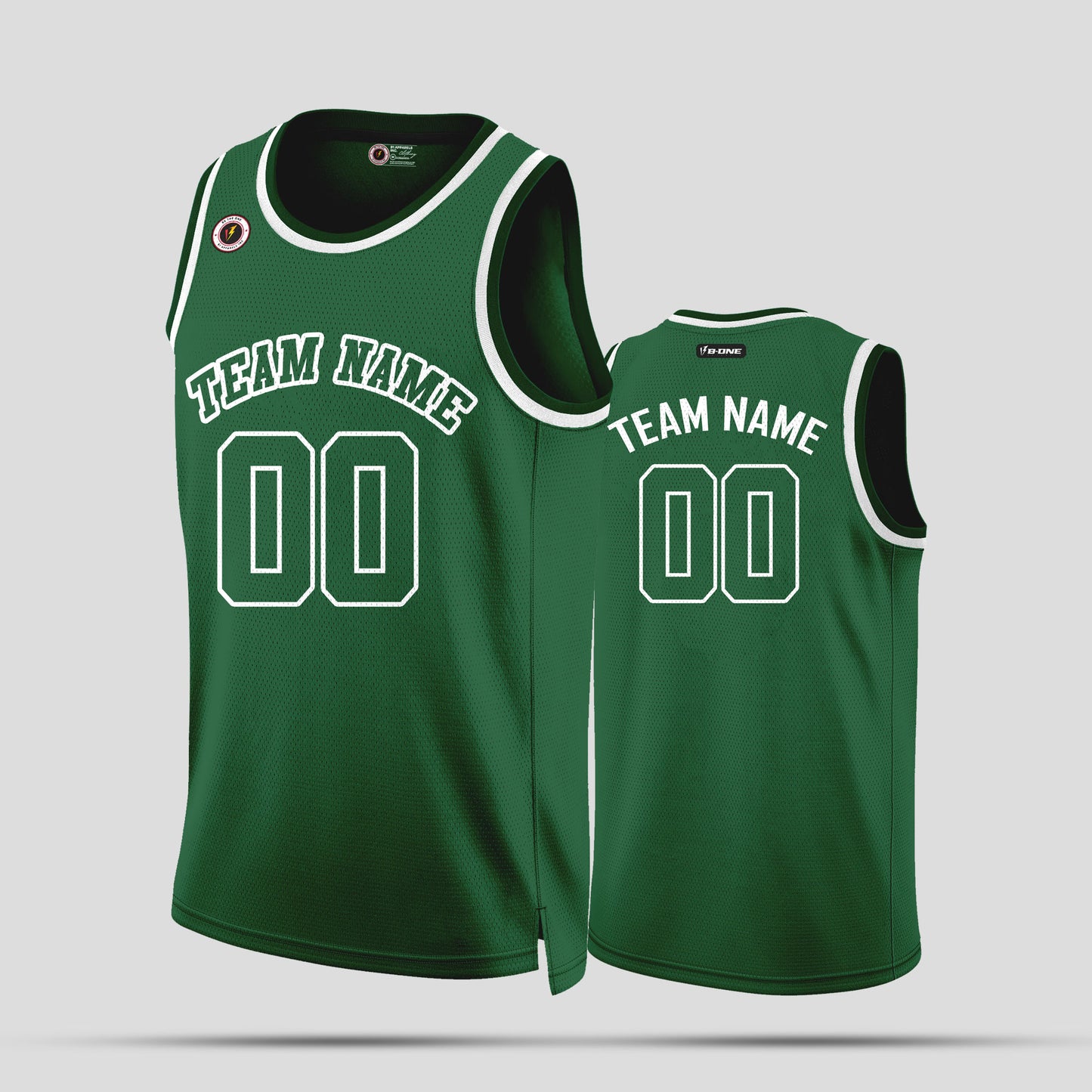 Custom Green and White Basketball Jerseys – Club Team Name Uniforms