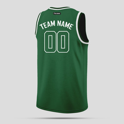 Custom Green and White Basketball Jerseys – Club Team Name Uniforms