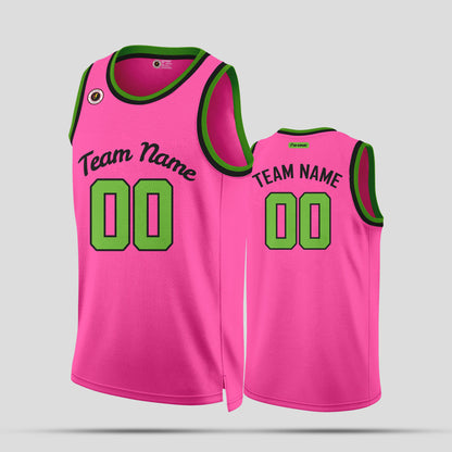 Custom Team Club Pink & Green Basketball Jerseys – Personalized & Vibrant