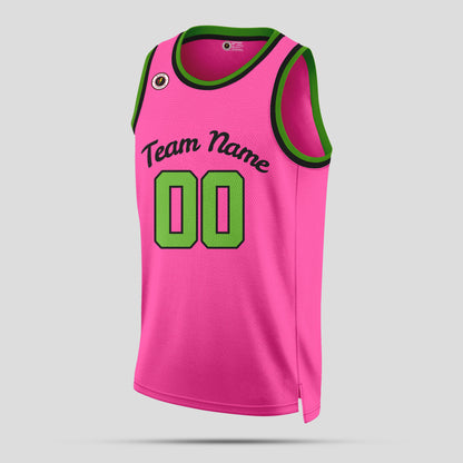 Custom Team Club Pink & Green Basketball Jerseys – Personalized & Vibrant