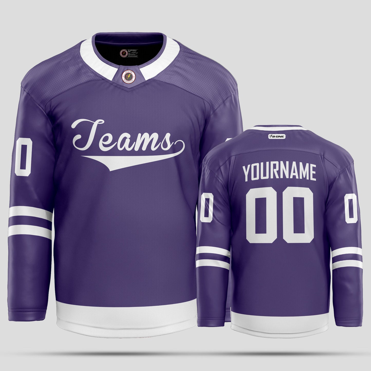 Custom Navy and White Team Club Hockey Jersey - Premium Personalized Uniform