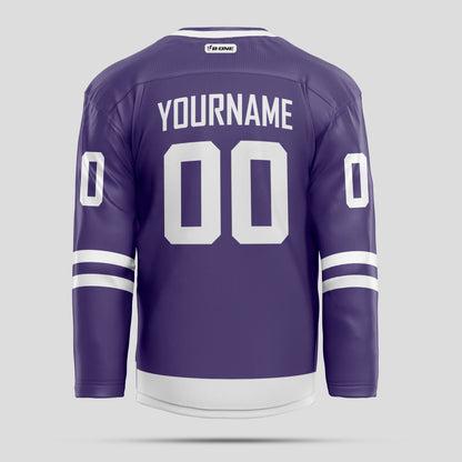 Custom Navy and White Team Club Hockey Jersey - Premium Personalized Uniform