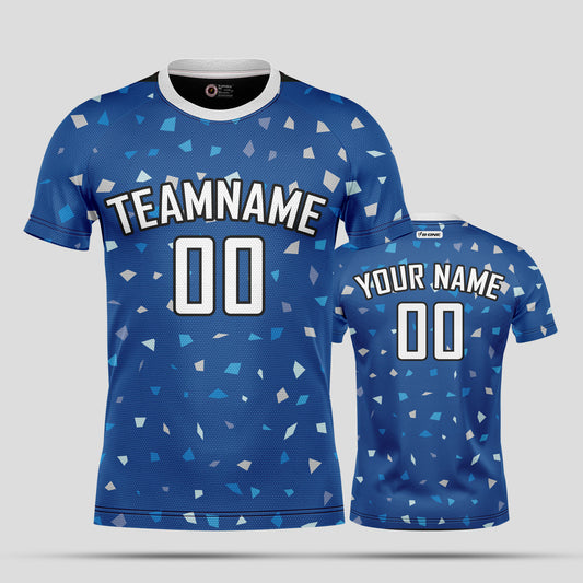 Custom Team Club Soccer Jerseys – Blue & White with Player Numbers