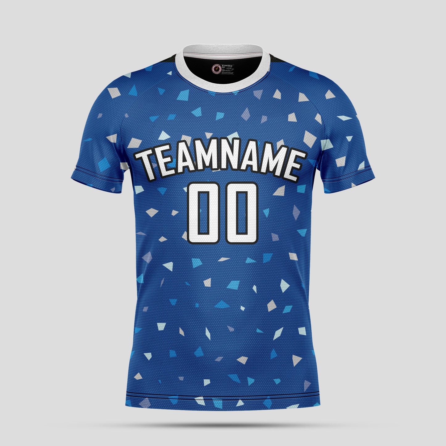 Custom Team Club Soccer Jerseys – Blue & White with Player Numbers