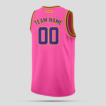 Custom Team Club Pink & Blue Basketball Jerseys – Personalized & Bold