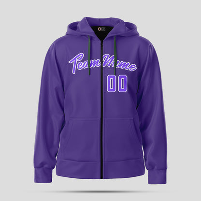 Custom Team Design Purple and Pink Pullover Sweatshirts Hoodie