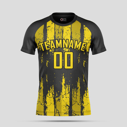 Custom Yellow & Black Soccer Jerseys for High-Performance Testing Teams