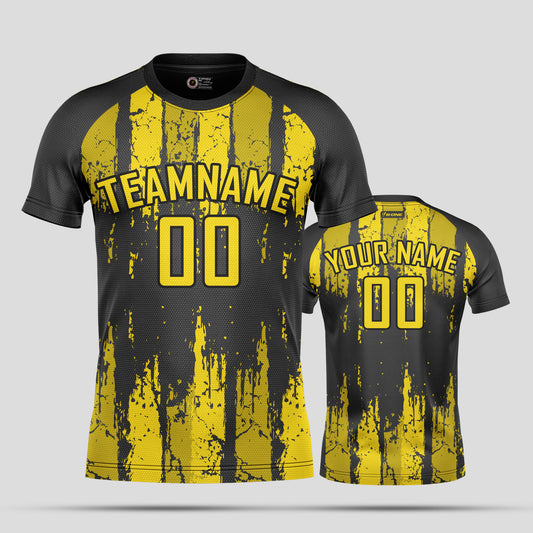 Custom Yellow & Black Soccer Jerseys for High-Performance Testing Teams
