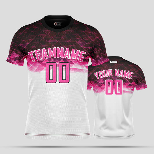 Custom White, Black & Pink Soccer Jerseys for High-Performance Testing