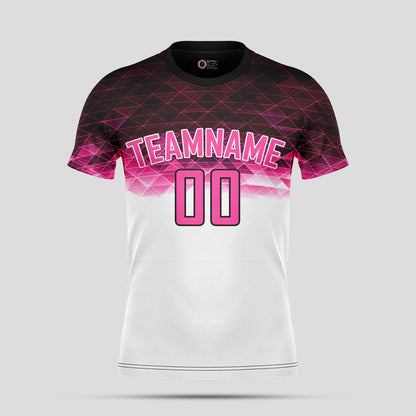 Custom White, Black & Pink Soccer Jerseys for High-Performance Testing